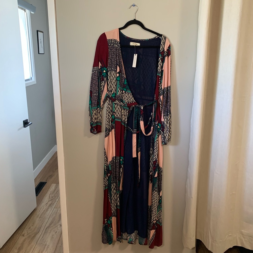 Anthropologie Maxi tie dress